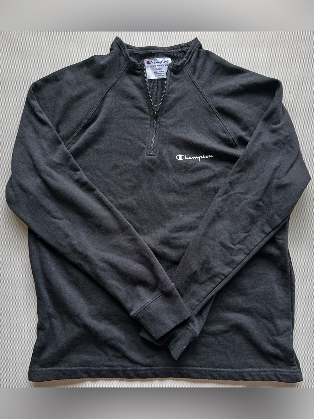Champion Quarter Zip Pullover Logo Jacket Men’s XL Gray